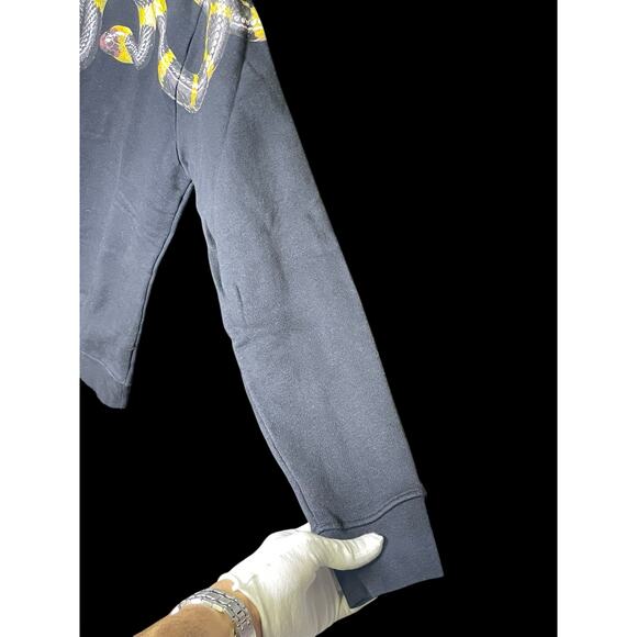 Marcelo Burlon Black & Gold Snake Print Long Sleeve Crewneck Sweatshirt NWOT COA - Picture 16 of 16